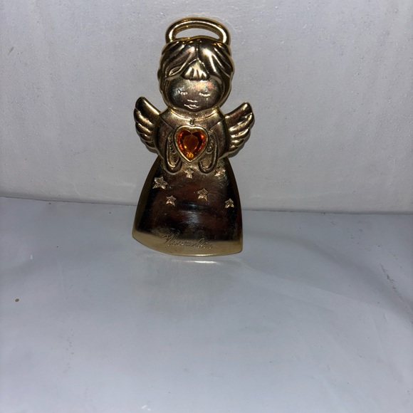 Gloria Duchin Birthstone Angel Ornament NOVEMBER 2000 Gold Colored Ornament cute - Picture 1 of 5